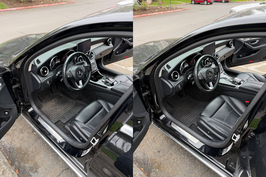  Clean Mercedes C-Class interior after professional detail by Cruz Detailing in Portland OR